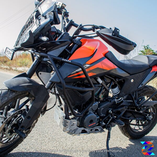 ZANA CRASH GUARD WITH SLIDER TEXTURE MATT BLACK KTM 390/250 ADV - Image 3