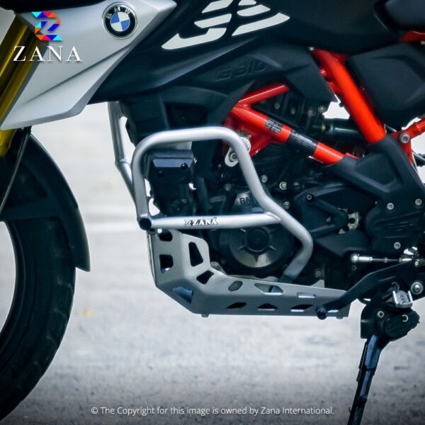 BMW G310GS LOWER ENGINE GUARD WITH PUCK SILVER- ZANA - Image 3