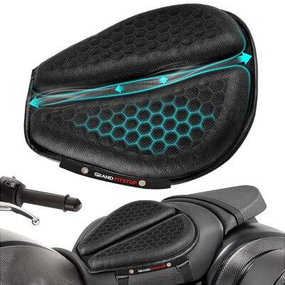 Motorcycle Honeycomb Air Gel Seat Cushion – Universal Fit & Breathable Design